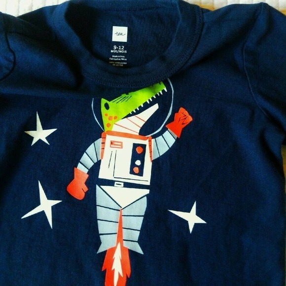 New Tea Collection Alligator Astronaut Tee 6-12m NWOT - Picture 2 of 3